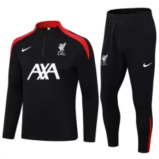 Liverpool Børn Træningssæt 2024-25 - 1-4 Zip Sort