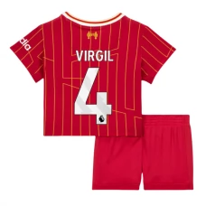 Liverpool Børn Virgil 4 Hjemmebanetrøje 2024-25 Fodboldsæt