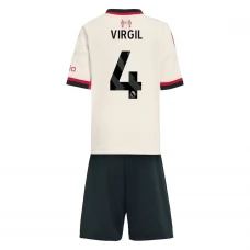 Liverpool Børn Virgil 4 Udebanetrøje 2025-26 Fodboldsæt