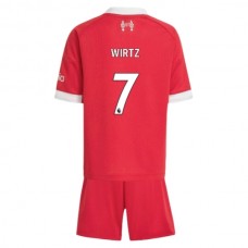 Liverpool Børn Wirtz 7 Hjemmebanetrøje 2025-26 Fodboldsæt