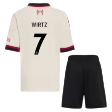 Liverpool Børn Wirtz 7 Udebanetrøje 2025-26 Fodboldsæt