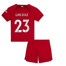 Liverpool Fodboldsæt Børn 2022-23 Luis Diaz 23 Hjemmebanetrøje