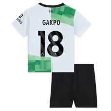 Liverpool Fodboldsæt Børn 2023-24 Gakpo 18 Udebanetrøje