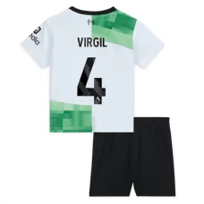 Liverpool Fodboldsæt Børn 2023-24 Virgil van Dijk 4 Udebanetrøje