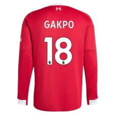Liverpool Gakpo 18 Hjemmebanetrøje 2025-26 Langærmet Fodboldsæt