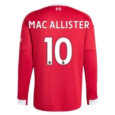 Liverpool Mac Allister 10 Hjemmebanetrøje 2025-26 Langærmet Fodboldsæt