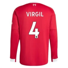 Liverpool Virgil 4 Hjemmebanetrøje 2025-26 Langærmet Fodboldsæt