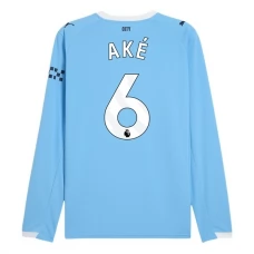 Manchester City Aké 6 Hjemmebanetrøje 2025-26 Langærmet Fodboldsæt