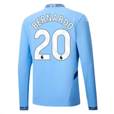 Manchester City Bernardo 20 Hjemmebanetrøje 2024-25 Langærmet Fodboldsæt