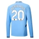 Manchester City Bernardo 20 Hjemmebanetrøje 2024-25 Langærmet Fodboldsæt