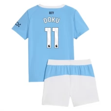 Manchester City Børn Doku 11 Hjemmebanetrøje 2025-26 Fodboldsæt