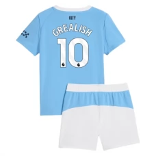 Manchester City Børn Grealish 10 Hjemmebanetrøje 2025-26 Fodboldsæt