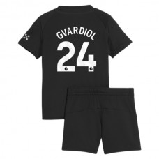 Manchester City Børn Gvardiol 24 Udebanetrøje 2025-26 Fodboldsæt