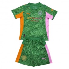 Manchester City Børn Målmand Hjemmebanetrøje 2025-26 Fodboldsæt