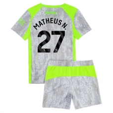 Manchester City Børn Matheus N. 27 Tredjetrøje 2025-26 Fodboldsæt
