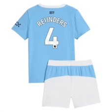 Manchester City Børn Reijnders 4 Hjemmebanetrøje 2025-26 Fodboldsæt