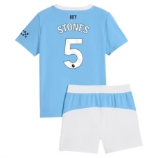 Manchester City Børn Stones 5 Hjemmebanetrøje 2025-26 Fodboldsæt