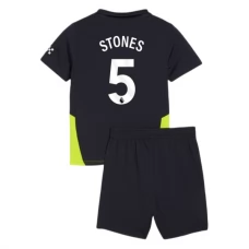 Manchester City Børn Stones 5 Udebanetrøje 2024-25 Fodboldsæt