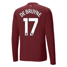 Manchester City De Bruyne 17 Tredjetrøje 2024-25 Langærmet Fodboldsæt