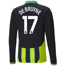 Manchester City De Bruyne 17 Udebanetrøje 2024-25 Langærmet Fodboldsæt