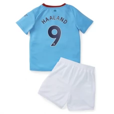 Manchester City Fodboldsæt Børn 2022-23 Erling Haaland 9 Hjemmebanetrøje