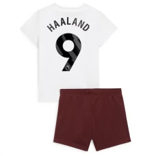 Manchester City Fodboldsæt Børn 2023-24 Erling Haaland 9 Udebanetrøje