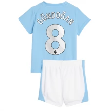 Manchester City Fodboldsæt Børn 2023-24 İlkay Gündoğan 8 Hjemmebanetrøje