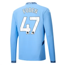 Manchester City Foden 47 Hjemmebanetrøje 2024-25 Langærmet Fodboldsæt
