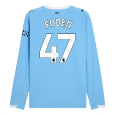 Manchester City Foden 47 Hjemmebanetrøje 2025-26 Langærmet Fodboldsæt