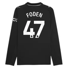 Manchester City Foden 47 Udebanetrøje 2025-26 Langærmet Fodboldsæt
