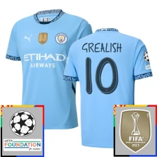 Manchester City Grealish 10 Hjemmebanetrøje Champions League With Patch 2024-25 Fodboldsæt