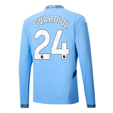 Manchester City Gvardiol 24 Hjemmebanetrøje 2024-25 Langærmet Fodboldsæt
