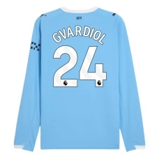 Manchester City Gvardiol 24 Hjemmebanetrøje 2025-26 Langærmet Fodboldsæt