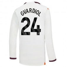 Manchester City Gvardiol 24 Udebanetrøje 2023-24 Langærmet Fodboldsæt