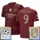 Manchester City Haaland 9 Tredjetrøje Champions League With Patch 2024-25 Fodboldsæt