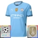 Manchester City Hjemmebanetrøje Champions League With Patch 2024-25 Fodboldsæt