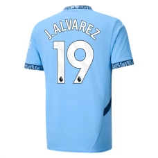 Manchester City J. Alvarez 19 Hjemmebanetrøje 2024-25 Fodboldsæt