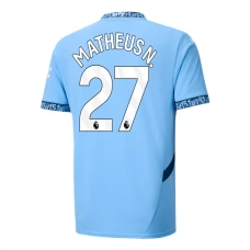 Manchester City Matheus N. 27 Hjemmebanetrøje 2024-25 Fodboldsæt