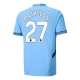 Manchester City Matheus N. 27 Hjemmebanetrøje 2024-25 Fodboldsæt