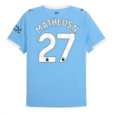Manchester City Matheus N. 27 Hjemmebanetrøje 2025-26 Fodboldsæt