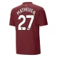 Manchester City Matheus N. 27 Tredjetrøje 2024-25 Fodboldsæt