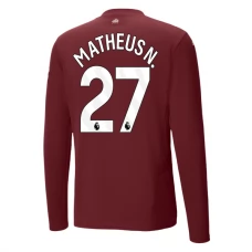 Manchester City Matheus N. 27 Tredjetrøje 2024-25 Langærmet Fodboldsæt