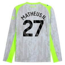 Manchester City Matheus N. 27 Tredjetrøje 2025-26 Langærmet Fodboldsæt
