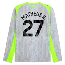 Manchester City Matheus N. 27 Tredjetrøje 2025-26 Langærmet Fodboldsæt