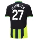Manchester City Matheus N. 27 Udebanetrøje 2024-25 Fodboldsæt