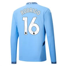 Manchester City Rodrigo 16 Hjemmebanetrøje 2024-25 Langærmet Fodboldsæt