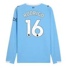 Manchester City Rodrigo 16 Hjemmebanetrøje 2025-26 Langærmet Fodboldsæt