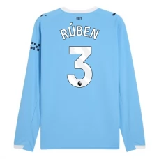 Manchester City Rúben 3 Hjemmebanetrøje 2025-26 Langærmet Fodboldsæt