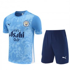 Manchester City Trænings T-shirt Sæt 2025-26 - Shorts Blå