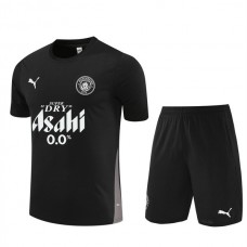 Manchester City Trænings T-shirt Sæt Børn 2025-26 - Shorts Sort